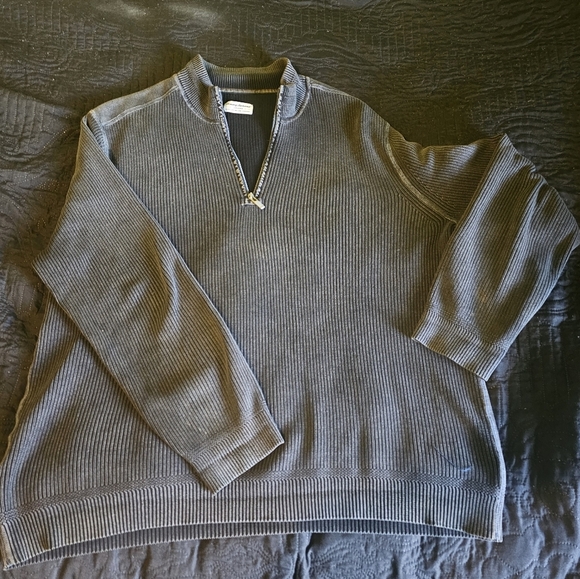 Tommy Bahama Other - Men's XXL Tommy Bahama Waffle‎ Knit Quarter Zip Pullover Sweater